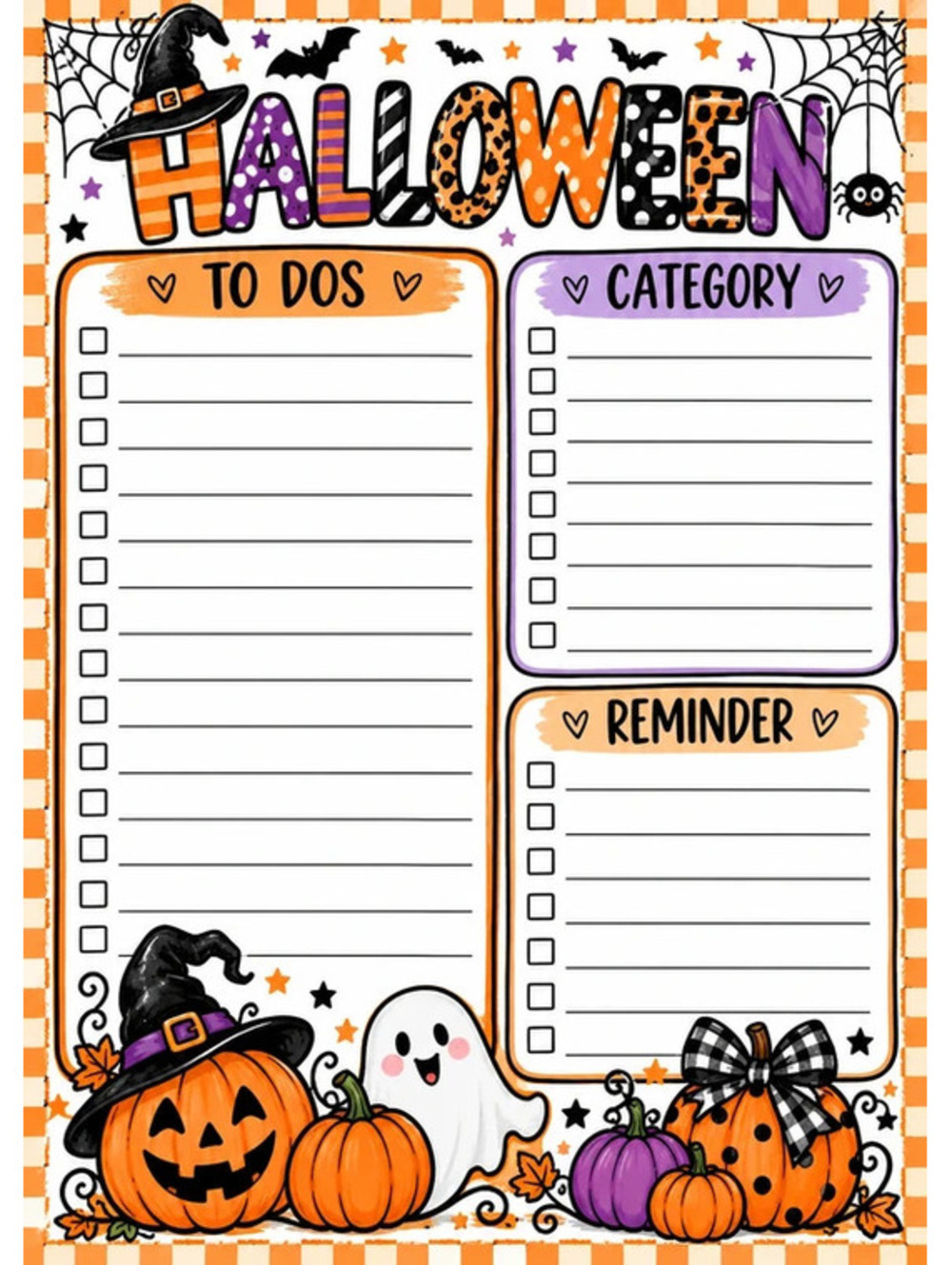🎃 Set of 2 Halloween 5x7 Notepads | Spooky To-Do & Reminder Pads